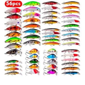 Set De Señuelos De Pesca De 56 Piezas